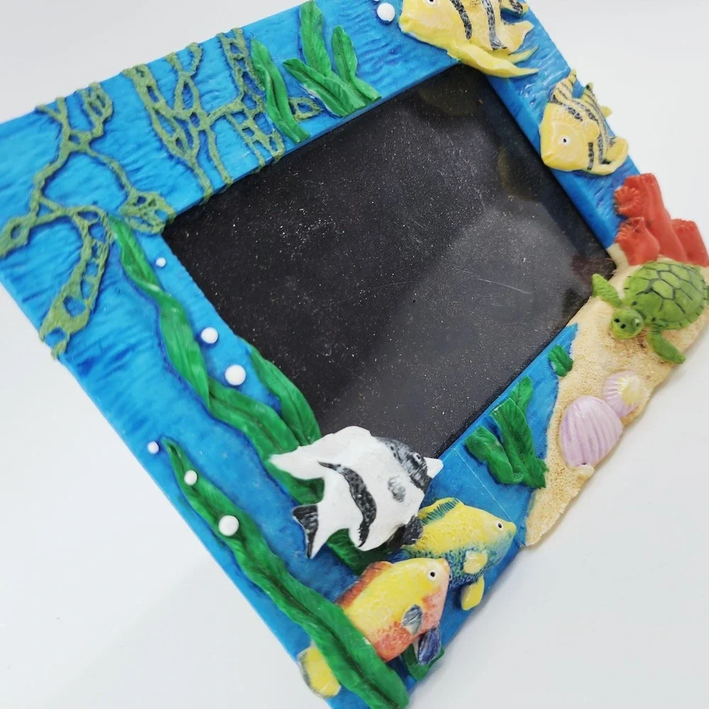 Vintage Under the Sea 3D Sculpted Picture Frame 6x4 Tropical Fish Ocean (AS-IS)